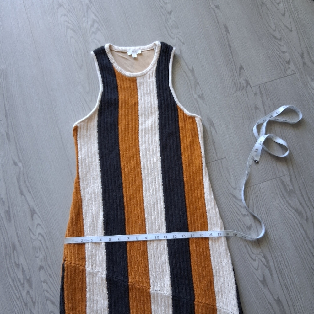 A.L.C. Marco Vertical Stripe Cotton Pointelle Maxi Dress - Picture 13 of 16